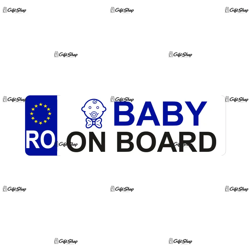 Baby on board boy, indicator masina, dimensiune 500x100 mm